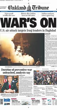Image result for Iraq War Newspaper
