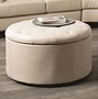 Image result for round grey ottoman