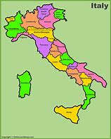 Image result for Italy Regions and Capitals Map