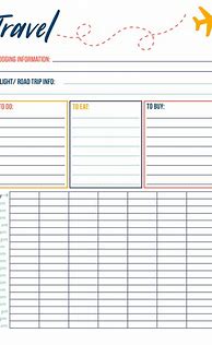 Image result for Daily Travel Itinerary Template