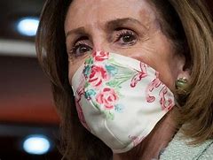 Image result for Nancy Pelosi with Face Mask