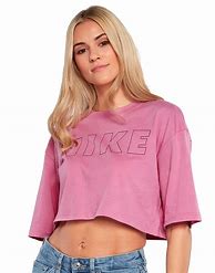 Image result for Pink Crop Top T-Shirt