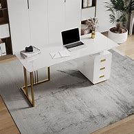 Image result for White 4 Drawer Desk