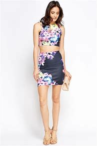 Image result for Crop Top and Skirt