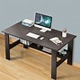 Image result for Double Desk Home Office with Built in Look with Wall Shelving