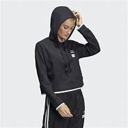 Image result for Adidas Cropped Black Gold Hoodie