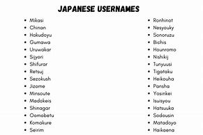 Image result for Japanese Usernames Aesthetic