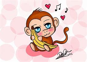 Image result for Cute Funny Monkey Drawings