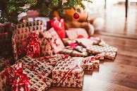 Image result for Real Christmas Tree with Presents