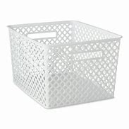Image result for White Storage Baskets for Shelves