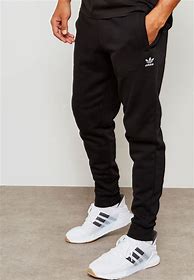 Image result for Adidas Sweatpants Men Black and White