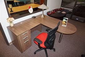 Image result for White L-shaped Desk with Shelves