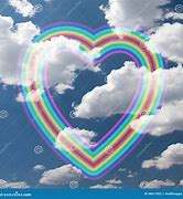 Image result for Rainbow Heart Shaped Clouds