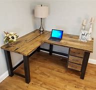 Image result for Rustic Reclaimed Wood Office Desk