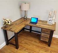 Image result for Rustic Real Wood Desk