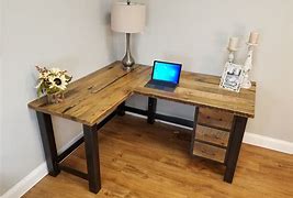 Image result for rustic wooden office desk