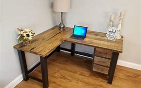 Image result for rustic wood computer desk