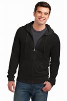 Image result for Black Zipper Hoodie Cotton