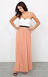 Image result for Bustier Shaped Maxi Dress