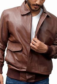Image result for men's brown leather jacket