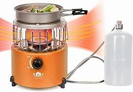 Image result for Campy Gear Chubby 2 In 1 Portable Propane Heater & Stove, Outdoor Camping Gas Stove Camp Tent Heater For Ice Fishing Backpacking Hiking Hunting