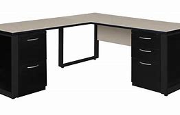 Image result for Metal Desk with Shelves