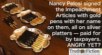 Image result for FactCheck Pelosi Gold Pens