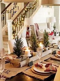 Image result for Farmhouse Christmas Table Decor