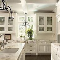 Image result for White Cottage Kitchen Cabinets