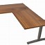 Image result for Completely Wooden Height Adjustable L-shaped Desk
