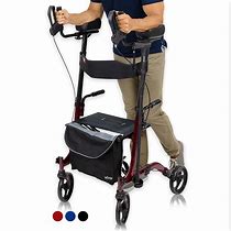Image result for Upright Walker with Seat and Under Seat Shopping Bag