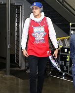 Image result for White Hoodie with Laker Jersey Over It