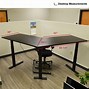 Image result for Black Adjustable Stand Up L-shaped Executive Desk