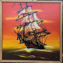 Image result for Pirate Ship Painting Print