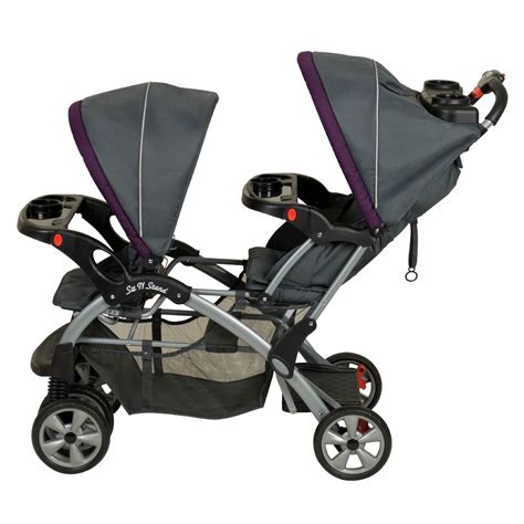 Baby Trend Sit N' Stand Easy Fold Travel Toddler & Baby Double Stroller  