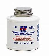 Image result for Permatex 4 Oz Brush Top Can White Thread Sealant - PTFE Based, 300�� F Max Working Temp, For Use W/ Fittings | Part 80632