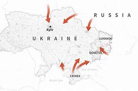 Image result for Map of Ukraine Invasion 27th February