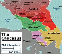 Image result for Greater Caucasus Mountains Map