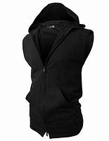 Image result for Black Sleeveless Hoodie Vest