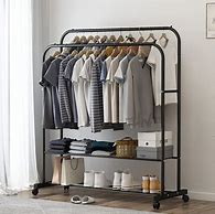 Image result for clothes rack with shelves