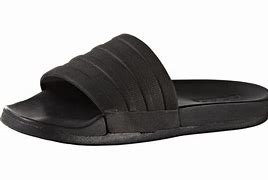 Image result for Adidas Slides Plain Black