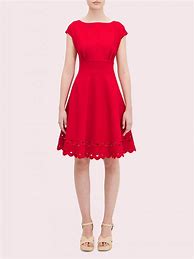 Image result for Kate Spade Tie-Waist Ponte Dress, Cherry Pepper