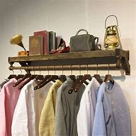 Image result for wood wall garment racks