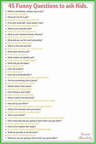 Image result for 150 Funny Questions to Ask Your Kids