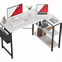 Image result for White L-shaped Desk with Storage