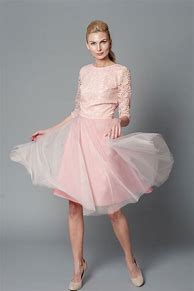 Image result for Blush Pink Dresses above Hte Knee