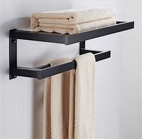 Image result for Black Towel Racks for Bathroom