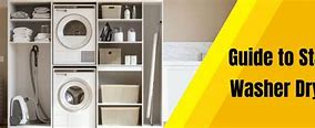 Image result for Full Size Stackable Washer and Dryer in a Laundry Room