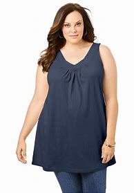 Image result for Plus Size Women's Swing Tunic By Jessica London In Purple Leaf (Size 14/16) Long Loose 3/4 Sleeve Shirt