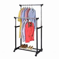 Image result for Rolling Clothes Rack with Shelf